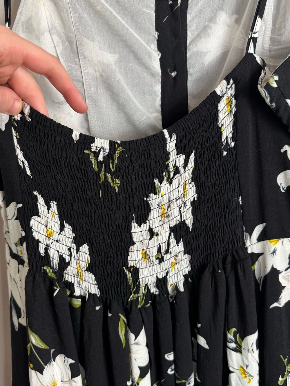 Blooming Jelly Black Floral Spaghetti Strap Midi Dress With Pockets Size M - Picture 11 of 13